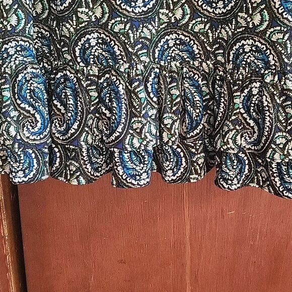 Tommy Hilfiger Paisley Ruffle Tiered Hem Sleeveless Dress - Picture 5 of 5